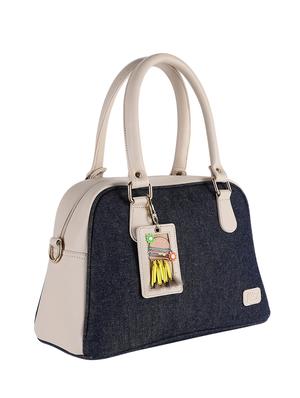 cream leatherette (pu) regular handbag - 17528845 - Standard Image - 5