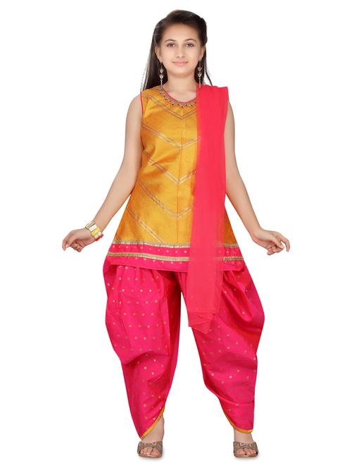 yellow silk blend suit set - 17529031 - Standard Image - 1