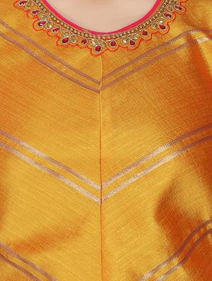 yellow silk blend suit set - 17529031 - Standard Image - 4