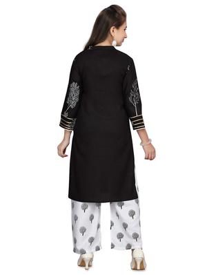 black cotton suit set - 17529047 - Standard Image - 3