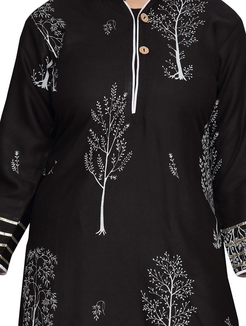 black cotton suit set - 17529047 - Zoom Image - 4