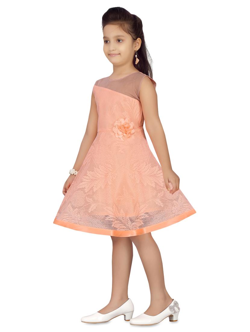 orange net frock - 17529053 - Zoom Image - 2