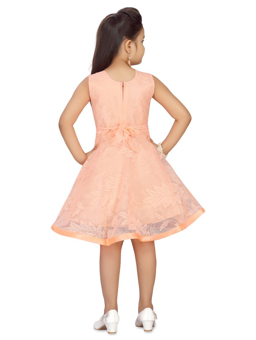 orange net frock - 17529053 - Zoom Image - 3