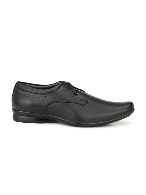 black synthetic & mesh laceup derbies - 17529101 - Zoom Image - 2