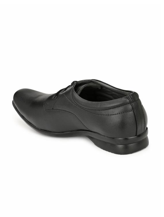 black synthetic & mesh laceup derbies - 17529101 - Zoom Image - 3