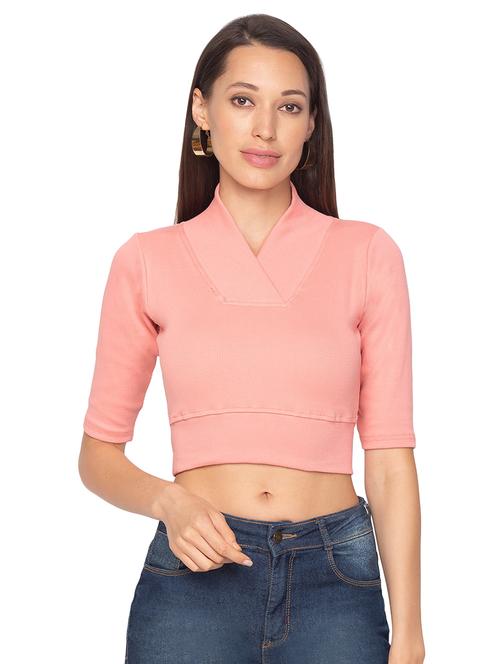v-neck crop tee - 17529580 - Standard Image - 1
