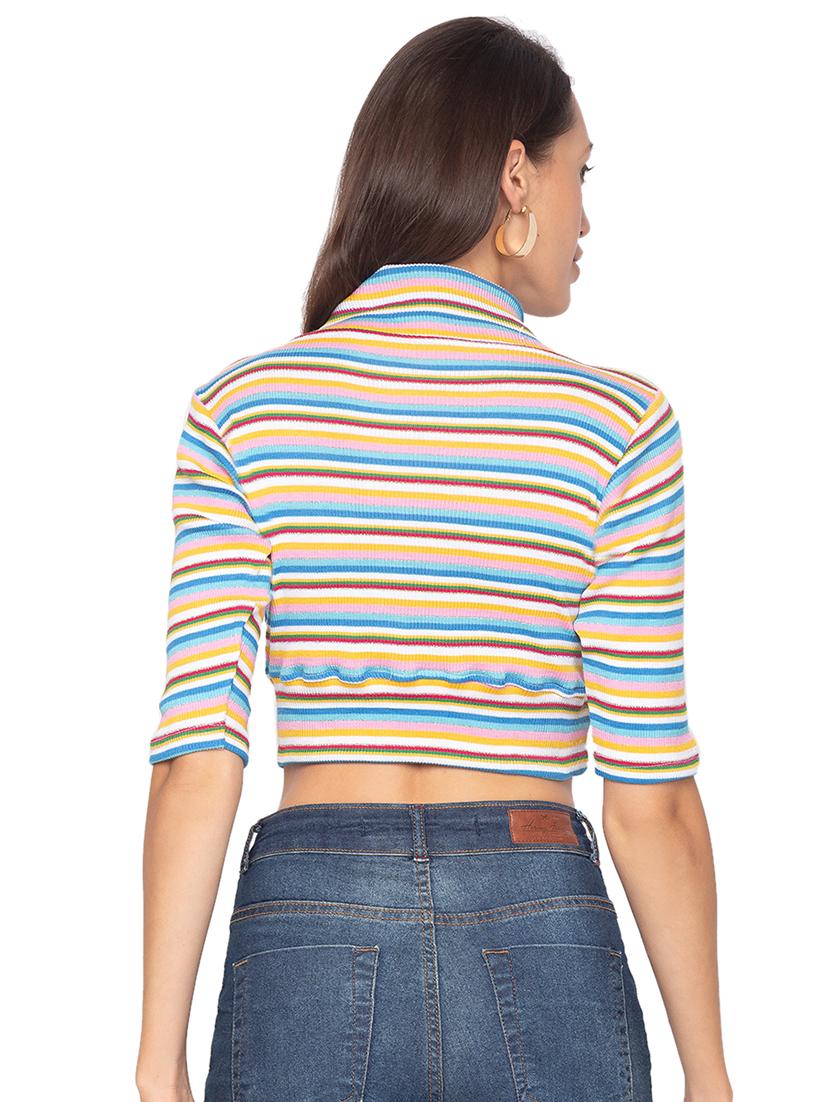 v-neck striped tee - 17529582 - Zoom Image - 3