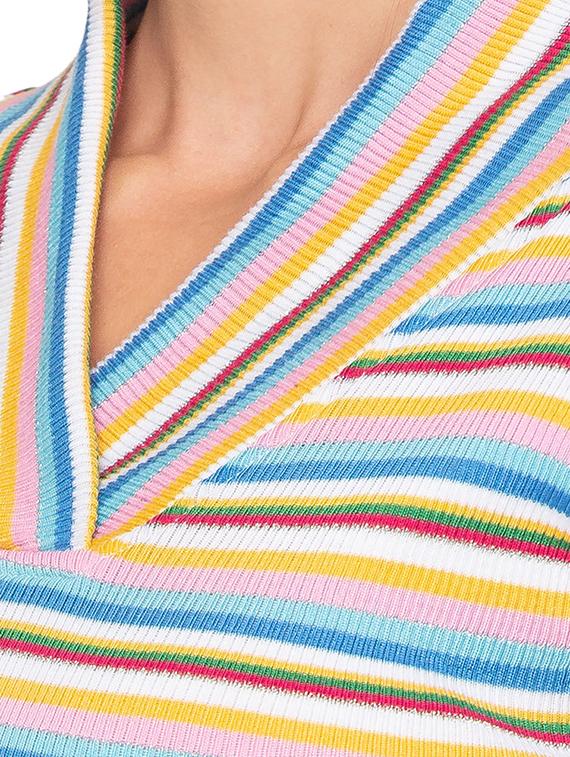 v-neck striped tee - 17529582 - Zoom Image - 5