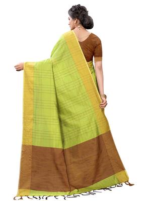 checkered kanjivaram saree with blouse - 17529867 - Standard Image - 2