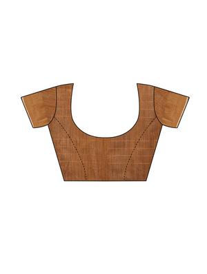 checkered kanjivaram saree with blouse - 17529867 - Standard Image - 3