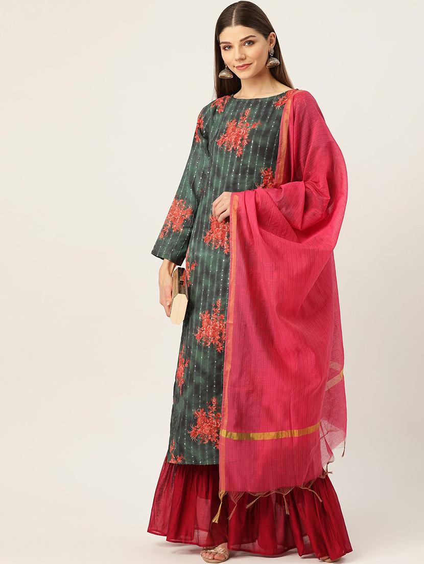 floral kurta sharara set - 17529937 - Zoom Image - 2