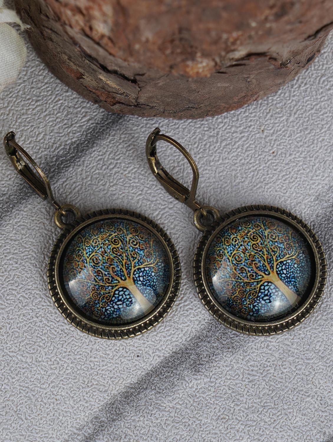 multi colored metal drop earring - 17530297 - Zoom Image - 2