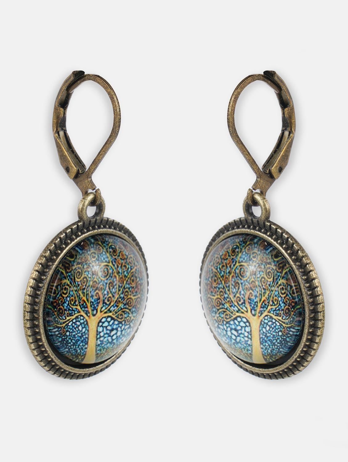 multi colored metal drop earring - 17530297 - Zoom Image - 4