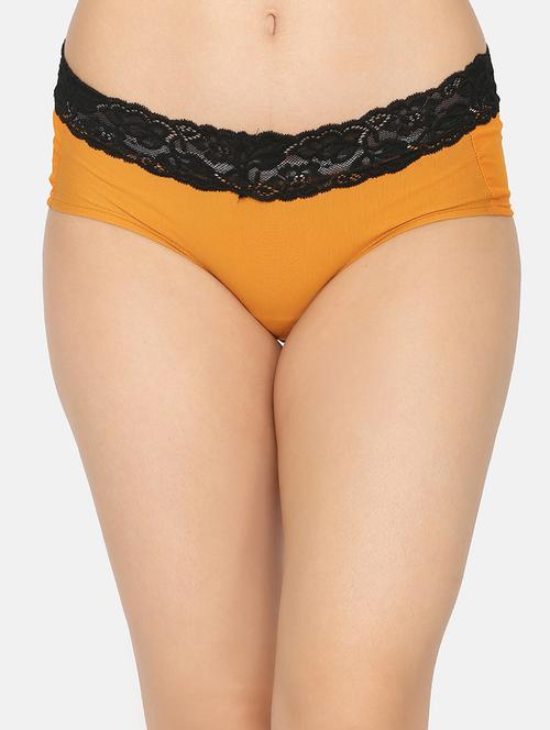 yellow cotton hipster panty - 17530363 - Standard Image - 1