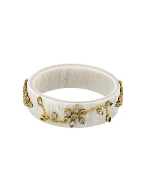 white brass bangle - 17530554 - Standard Image - 3