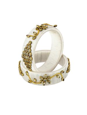 white brass bangle - 17530554 - Standard Image - 4