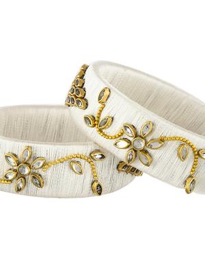 white brass bangle - 17530554 - Standard Image - 5