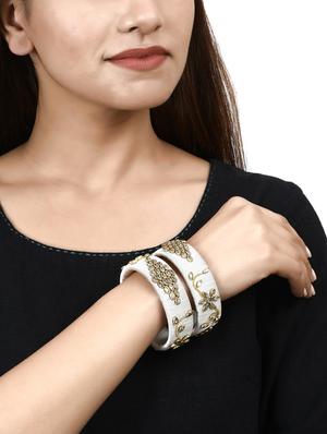 white brass bangle - 17530554 - Standard Image - 6