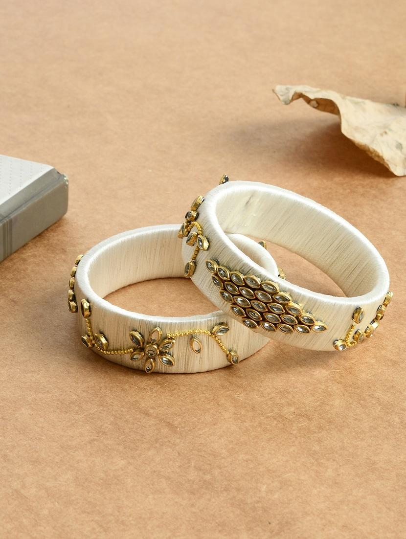 white brass bangle - 17530554 - Zoom Image - 1