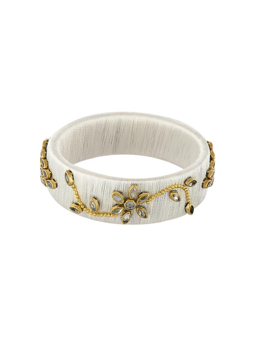 white brass bangle - 17530554 - Zoom Image - 3
