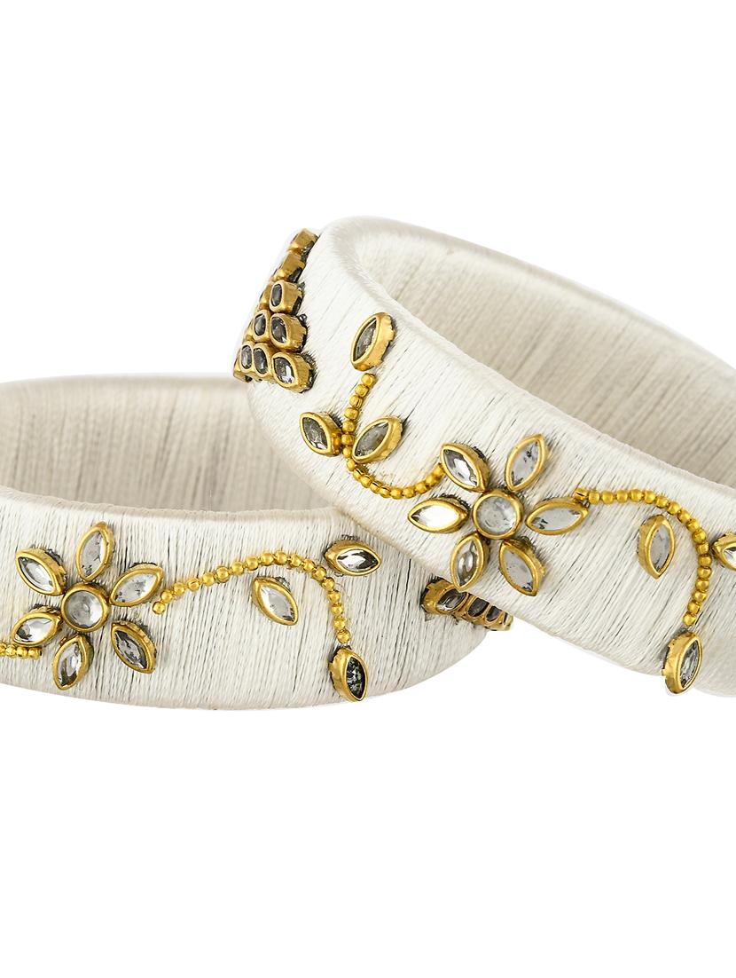white brass bangle - 17530554 - Zoom Image - 5