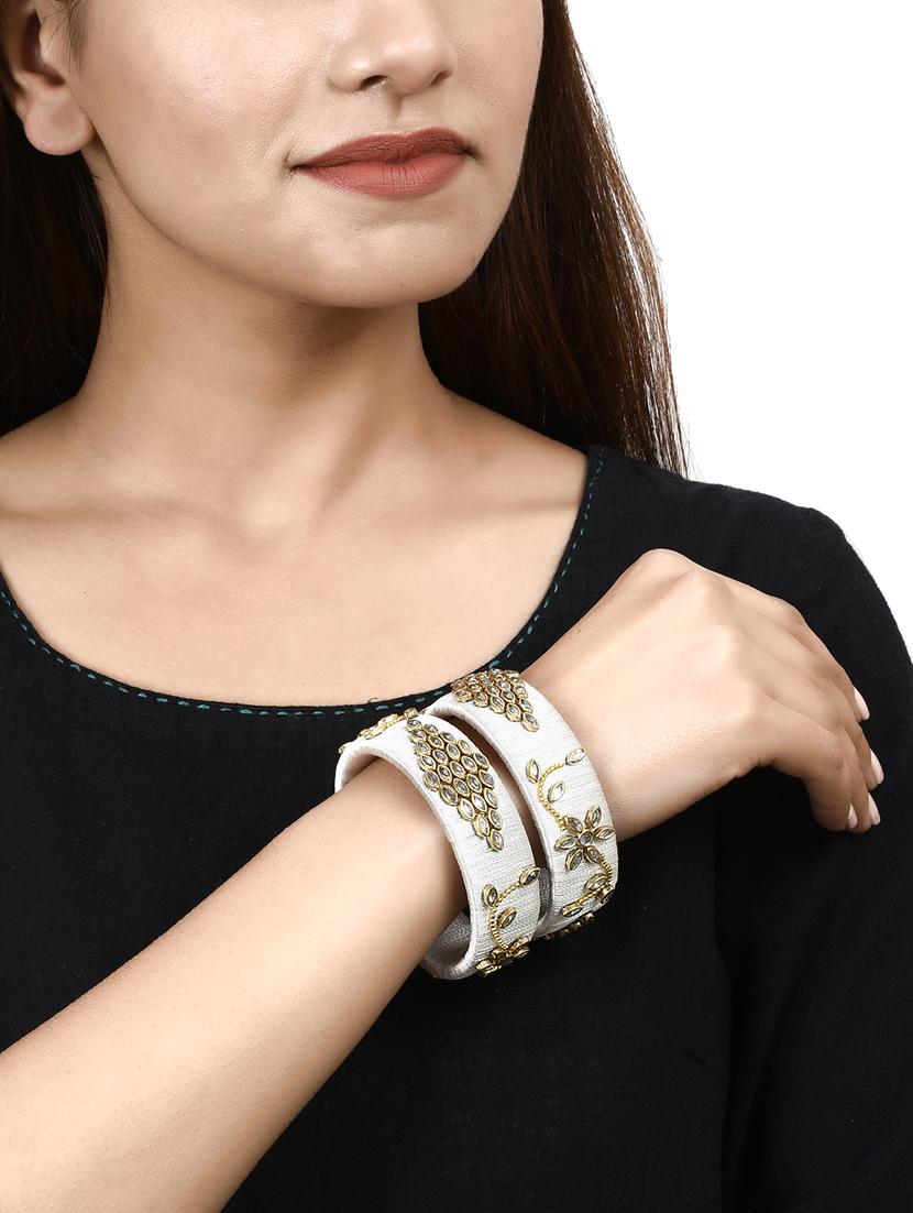 white brass bangle - 17530554 - Zoom Image - 6