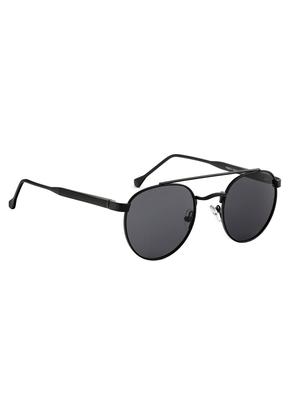 royal son men round polarized sunglasses black lens (medium) - 17530810 - Standard Image - 2