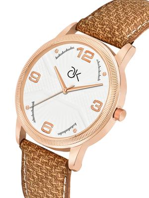 adk men leather belt white color dial watch for man -ad-47 - 17531017 - Standard Image - 2