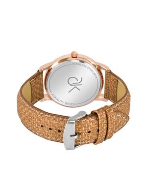 adk men leather belt white color dial watch for man -ad-47 - 17531017 - Standard Image - 3