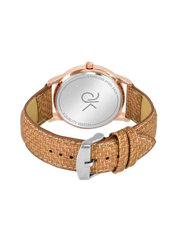 adk men leather belt white color dial watch for man -ad-47 - 17531017 - Zoom Image - 3