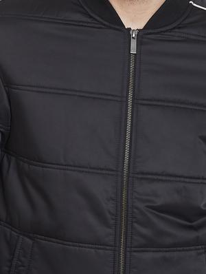 black solid quilted jacket - 17531138 - Standard Image - 5