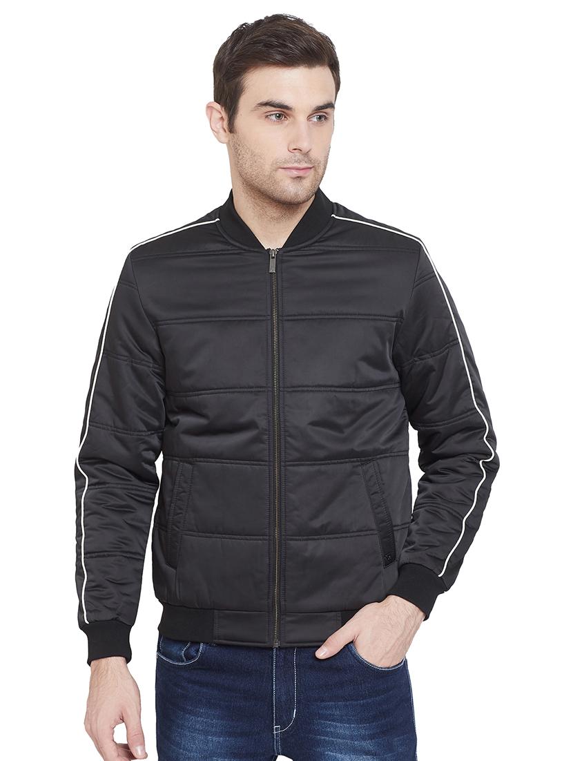 black solid quilted jacket - 17531138 - Zoom Image - 1