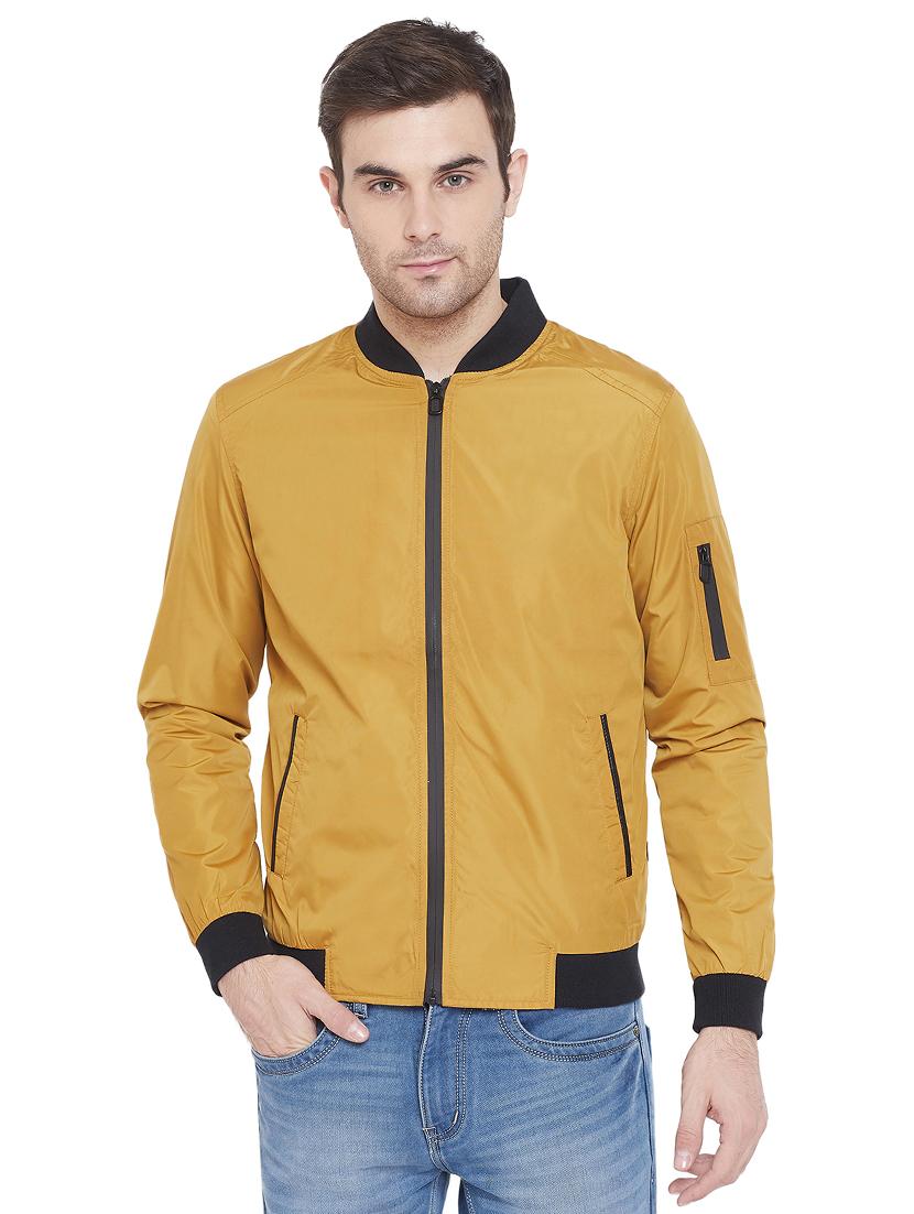 yellow solid bomber jacket - 17531139 - Zoom Image - 1
