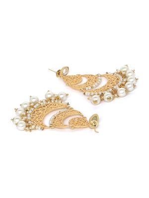 gold brass chandballi earring - 17531218 - Standard Image - 3