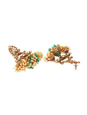 multi colored metal jhumka earring - 17531232 - Standard Image - 3