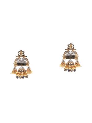 gold metal drop earring - 17531233 - Standard Image - 2