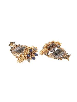 gold metal drop earring - 17531233 - Standard Image - 3