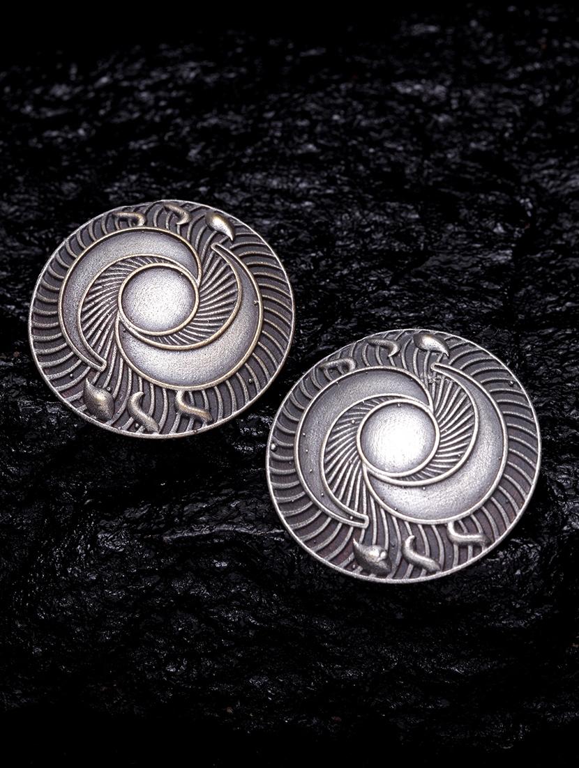 silver brass studs earring - 17531275 - Zoom Image - 1