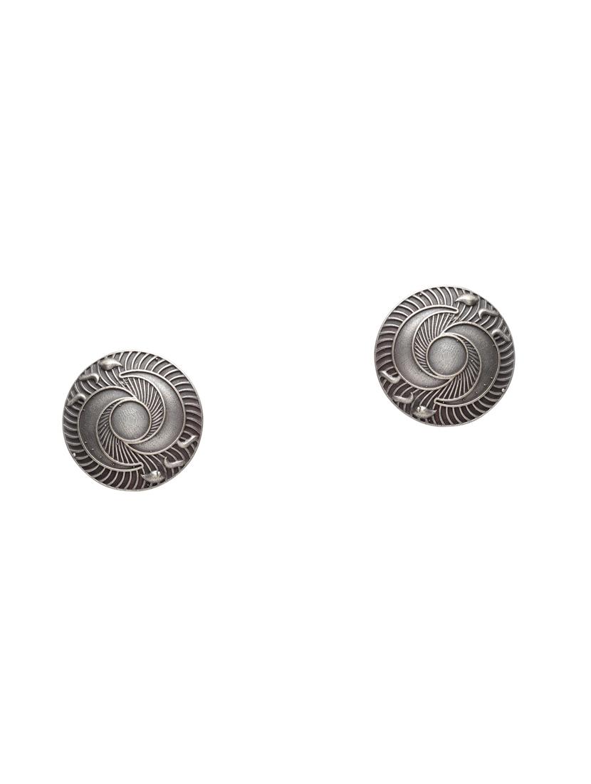 silver brass studs earring - 17531275 - Zoom Image - 2