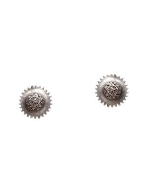 silver brass studs earring - 17531276 - Standard Image - 2