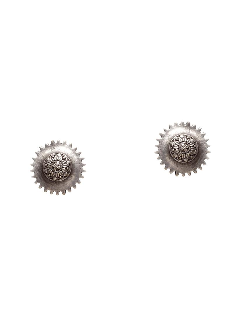 silver brass studs earring - 17531276 - Zoom Image - 2
