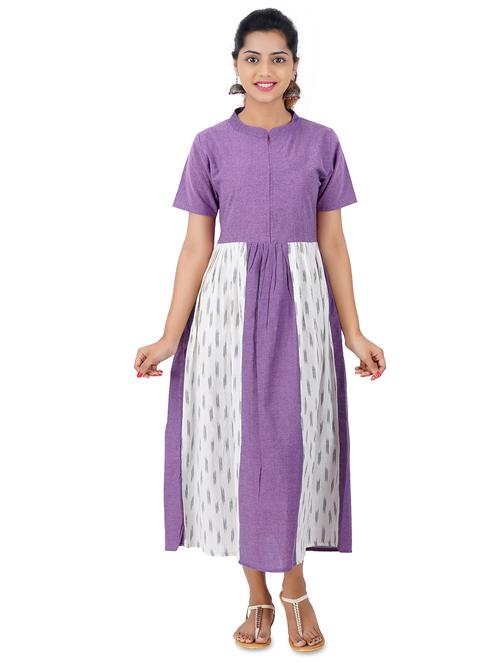 mandarin neck ikat dress - 17531439 - Standard Image - 1