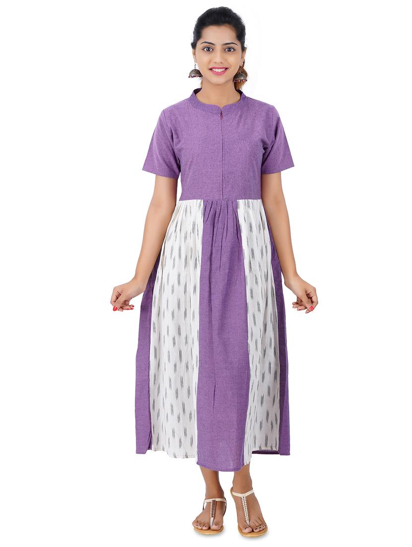 mandarin neck ikat dress - 17531439 - Zoom Image - 1