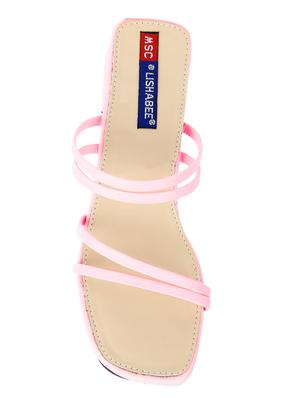 pink synthetic platforms sandals - 17531488 - Standard Image - 4