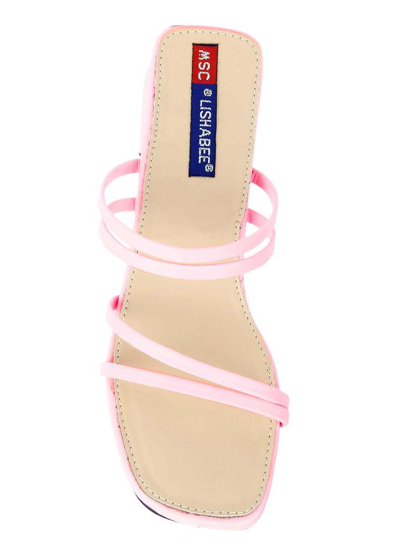 pink synthetic platforms sandals - 17531488 - Zoom Image - 4