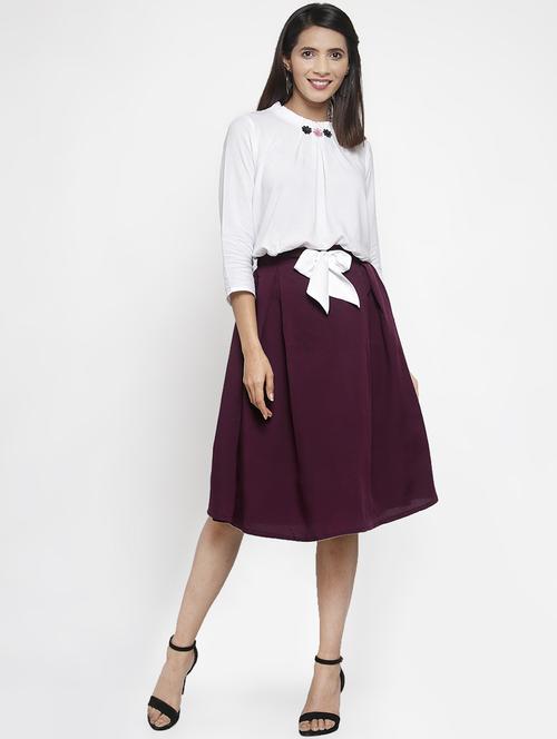 tie front top with skirt set - 17531544 - Standard Image - 1