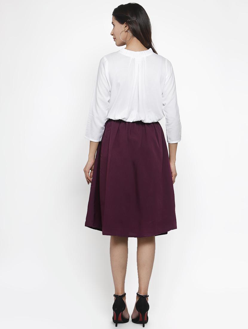tie front top with skirt set - 17531544 - Zoom Image - 2