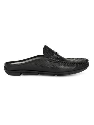 black leather slip on loafers - 17531694 - Standard Image - 2