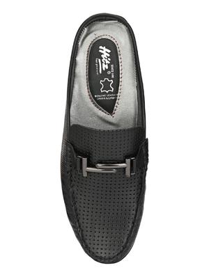 black leather slip on loafers - 17531694 - Standard Image - 4