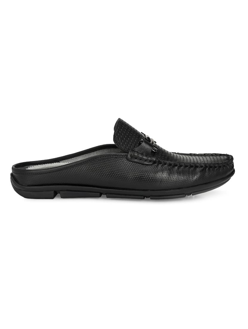 black leather slip on loafers - 17531694 - Zoom Image - 2